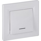 SCHNEIDER EPH1600121 ASFORA Egypólusú nyomókapcsoló, jelzőfényes, rugós bekötés, fehér
