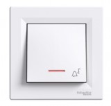 SCHNEIDER EPH1700321 ASFORA Egypólusú nyomókapcsoló, jelzőfényes, CSJ, csavaros bekötés, fehér