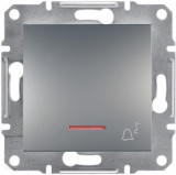 SCHNEIDER EPH1700362 ASFORA Egypólusú nyomókapcsoló, jelzőfényes, CSJ, csavaros bekötés, acél