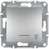 SCHNEIDER EPH1800161 ASFORA Egypólusú nyomókapcsoló, jelzőfényes, lámpajel, rugós bekötés, alumínium
