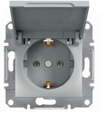 SCHNEIDER EPH3100161 ASFORA 2P+F dugalj csatlakozóaljzat, csapfedeles, csavaros, alumínium