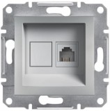 SCHNEIDER EPH4100161 ASFORA 1xRJ11 telefon aljzat, alumínium