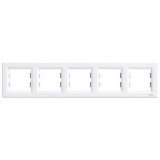 SCHNEIDER EPH5800521 ASFORA Ötös keret, vízszintes, fehér