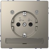 SCHNEIDER MEG2304-6050 MERTEN 2P+F csatlakozóaljzat, biztonsági zsaluval, LED világítással, rugós bekötés, 16A, D-Life, nikkel