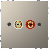 SCHNEIDER MEG4350-6050 MERTEN RCA (audio-video) csatlakozóaljzat, D-Life, nikkel