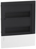 SCHNEIDER MIP22212S RESI9 MP Kiselosztó, füstös hatású átlátszó ajtó, süllyesztett, 2x12 modul, PEN sín, komplett, fehér