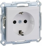 SCHNEIDER MTN2300-0325 MERTEN 2P+F dugalj csatlakozóaljzat, gyermekvédelemmel, rugós bekötés, 16A, System-M, aktív fehér, antibakteriális
