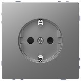 SCHNEIDER MTN2300-6036 MERTEN 2P+F dugalj csatlakozóaljzat, gyermekvédelemmel, rugós bekötés, 16 A, D-Life, acél