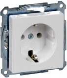 SCHNEIDER MTN2301-0325 MERTEN 2P+F dugalj csatlakozóaljzat, rugós bekötés, 16A, System-M, aktív fehér, antibakteriális
