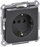 SCHNEIDER MTN2301-0414 MERTEN 2P+F dugalj csatlakozóaljzat, rugós bekötés, 16A, System-M, antracit