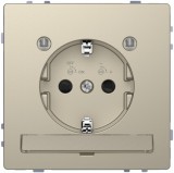 SCHNEIDER MTN2304-6033 MERTEN 2P+F dugalj csatlakozóaljzat, gyermekvédelemmel, LED világítással, rugós bekötés, 16 A, D-Life, szahara