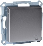 SCHNEIDER MTN2314-0460 MERTEN 2P+F dugalj csatlakozóaljzat gyermekvédelemmel, csapófedéllel, rugós bekötés, 16A, System-M, alumínium - IP44