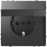 SCHNEIDER MTN2314-6034 MERTEN 2P+F dugalj csatlakozóaljzat, gyermekvédelemmel, csapófedéllel, rugós bekötés, 16 A, IP44, D-Life, antracit