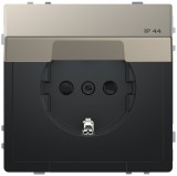 SCHNEIDER MTN2314-6050 MERTEN 2P+F dugalj csatlakozóaljzat, gyermekvédelemmel, csapófedéllel, rugós bekötés, 16 A, IP44, D-Life, nikkel