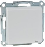 SCHNEIDER MTN2414-0319 MERTEN 2P+F dugalj csatlakozóaljzat gyermekvédelemmel, csapófedéllel, csavaros bekötés, 16A, System-M, polárfehér - IP44