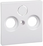 SCHNEIDER MTN296725 MERTEN Antenna csatlakozó fedlap, 3 kimenettel, felirat nélkül, System-M, aktív fehér, antibakteriális