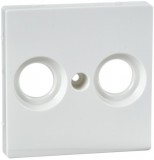 SCHNEIDER MTN4122-0319 MERTEN Antenna csatlakozó fedlap, 2 kimenettel, felirat nélkül, System-M, polárfehér