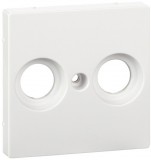 SCHNEIDER MTN4122-0325 MERTEN Antenna csatlakozó fedlap, 2 kimenettel, felirat nélkül, System-M, aktív fehér, antibakteriális