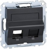 SCHNEIDER MTN4568-0414 MERTEN RJ45 adatpter, Keystone betétekhez, feliratozható, System-M, antracit