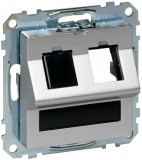 SCHNEIDER MTN4568-0460 MERTEN RJ45 adatpter, Keystone betétekhez, feliratozható, System-M, alumínium