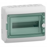 SCHNEIDER Mureva 13431 KAEDRA Kiselosztó, átlátszó ajtó, falon kívüli, 1x12 modul, szürke