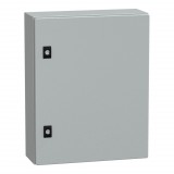 SCHNEIDER NSYCRN54150P Elosztószekrény teli ajtóval és szerelőlappal 500x400x150 Spacial acél Szürke (RAL 7035) IP66 porszórt