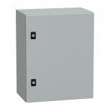 SCHNEIDER NSYCRN54250P Elosztószekrény teli ajtóval és szerelőlappal 500x400x250 Spacial acél Szürke (RAL 7035) IP66 porszórt