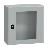 SCHNEIDER NSYS3D4420T S3D elosztószekrény H400xW400xD200 üveg ajtóval