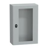 SCHNEIDER NSYS3D6420T S3D elosztószekrény H600xW400xD200 üveg ajtóval
