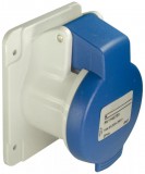 SCHNEIDER PKF16G423 PRATIKA Panelre szerelhető egyenes aljzat, 2P+F, 6h, 16A, 250V, IP44, csavaros