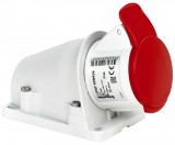 SCHNEIDER PKF16W434 PRATIKA Falra szerelhető aljzat, 3P+F, 6h, 16A, 415V, IP44, csavaros