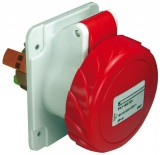 SCHNEIDER PKY16G735 PRATIKA Panelre szerelhető egyenes aljzat, 3P+N+F, 6h, 16A, 415V, IP67, gyorscsatlakozás