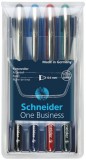 Schneider Rollertoll készlet, 0,6 mm, "SCHNEIDER "One Business", 4 szín