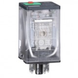 SCHNEIDER RUMC22F7 Zelio RUM univerzális relé, hengeres, 2CO, 10A, 120VAC, tesztgomb, LED