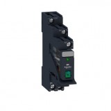 SCHNEIDER RXG12BDPV Zelio RXG Interfész relé foglalattal, 1CO, 10A, 24VDC, tesztgomb, LED