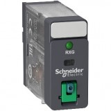 SCHNEIDER RXG12JD Zelio RXG Interfész relé, 1CO, 10A, 12VDC, tesztgomb, LED