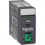 SCHNEIDER RXG22FD Zelio RXG Interfész relé, 2CO, 5A, 110VDC, tesztgomb, LED