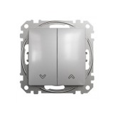 SCHNEIDER SDD113114 ÚJ SEDNA Redőnynyomó, rugós bekötés, 10AX, alumínium