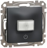 SCHNEIDER SDD114386 SEDNA WISER Mozgásérzékelő, nyomógombos fényerőszabályzóval, 160°, antracit, max. 200W