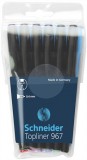 SCHNEIDER Tűfilc készlet, 0,4 mm, SCHNEIDER "Topliner 967", 6 különböző szín
