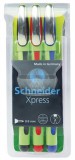 SCHNEIDER Tűfilc készlet, 0,8 mm, SCHNEIDER "Xpress", vegyes színek