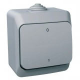 SCHNEIDER WDE000620 CEDAR PLUS Kétpólusú kapcsoló, IP44, szürke (102)