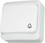 SCHNEIDER WDE001012 PRIMA Egypólusú nyomó, csengőjellel, 10A, fehér (101N)