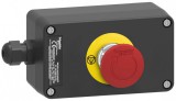 SCHNEIDER XAWG178EX ATEX D tokozott vészleállító, gombafejű 40mm, forgatásra oldó, műanyag, 2NC, piros