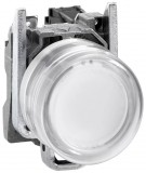 SCHNEIDER XB4BP183M5EX ATEX D világító nyomógomb, fém, 1NO, fehér, átlátszó védősapkával, 240 VAC
