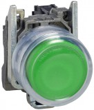 SCHNEIDER XB4BP381EX ATEX D nyomógomb, fém, 1NO, zöld, átlátszó védőspkával, címke tartóval