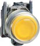 SCHNEIDER XB4BP583M5EX ATEX D világító nyomógomb, fém, 1NO, sárga, átlátszó védősapkával, 240 VAC