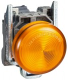 SCHNEIDER XB4BVM5EX ATEX D LED jelzőlámpa, fém, sárga, 240 VAC