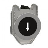 SCHNEIDER XB4FA3351 Harmony panelbe süllyesztett komplett fém nyomógomb, Ø30, visszatérő, 1NO, fekete, "le nyíl