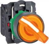 SCHNEIDER XB5AK125B5 LED-es vil.választókapcsoló, sárga, 24V